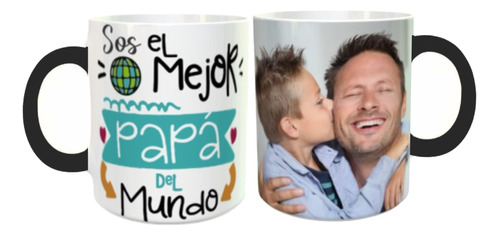 Taza Magica Personalizada Con Foto Dia Del Padre Cumpleaños