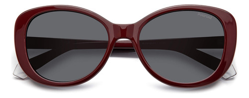 Lentes Sol Polaroid Mujer Burgundy 206354lhf55m9