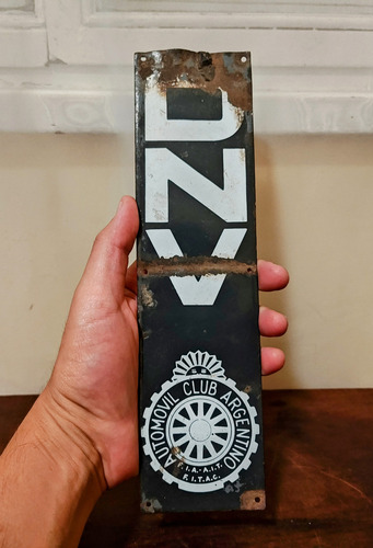 Antiguo Cartel Enlozado Vialidad A.c.a. (Usado)