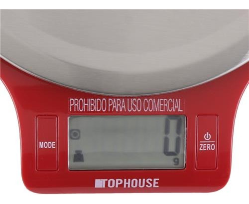 Balanza De Cocina Digital Roja Hasta 3 Kg Color Rojo