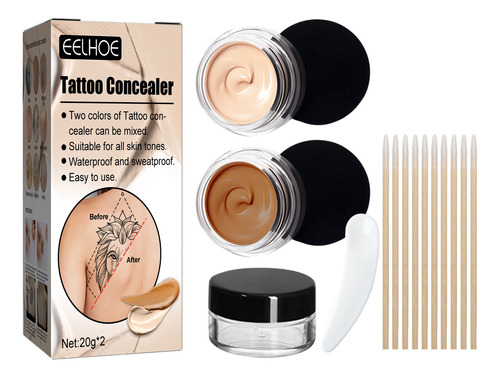 P Concealer, Corrector De Cicatrices, Crema, Funda Bicolor
