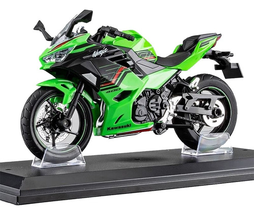 Kawasaki Ninja 400 Miniature Metal Carreras Motos Con Base