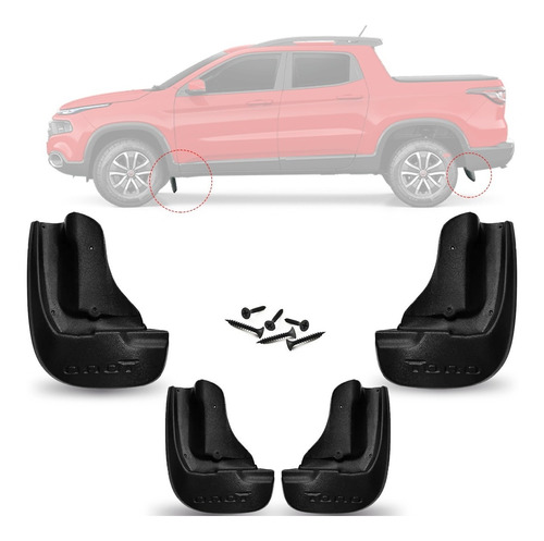 Jogo De Apara Para Barro Lameiro Fiat Toro Kit 4 Peças 2019