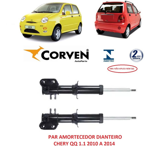 Imagem 2 de 3 de Par Amortecedor Dianteiro Chery Qq 1.1 2011 2012 2013 2014