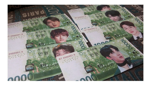 Colección 7 Billetes De Bts Bantang Sonyeondan K-pop