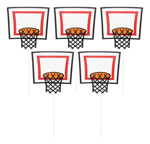 Juego De 5 Unidades Para Decoración De Fiestas De Baloncesto