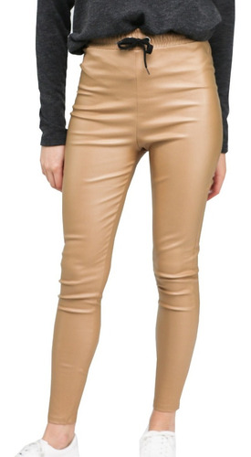 Pantalon Calza Leggins Chupin Engomado De Simil Cuero 