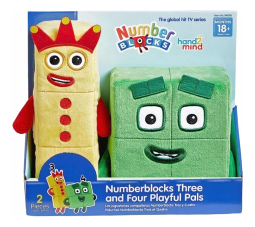 Hand2mind Numberblocks Peluches Personajes Tres Y Cuatro