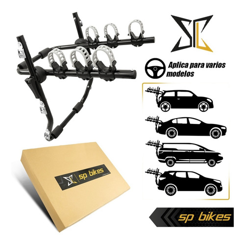 Imagen 4 de 10 de Rack Portabicicletas De Cajuela P/3 Bicicleta Chevrolet Aveo