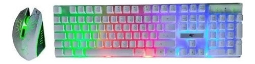 Combo Teclado Numerico Mouse Gamer Luces Rgb Usb Alambrico 