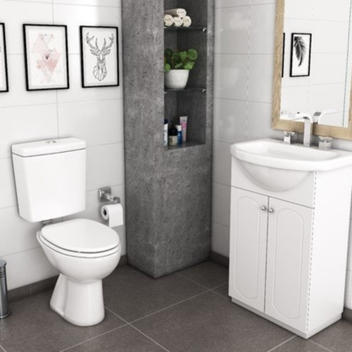 Imagen 3 de 10 de Combo Baño Mueble Grifería Sanitario Accesorios Espejo