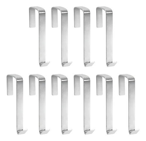 10 Ganchos De Metal Resistente Para Colgar Sobre La Puerta