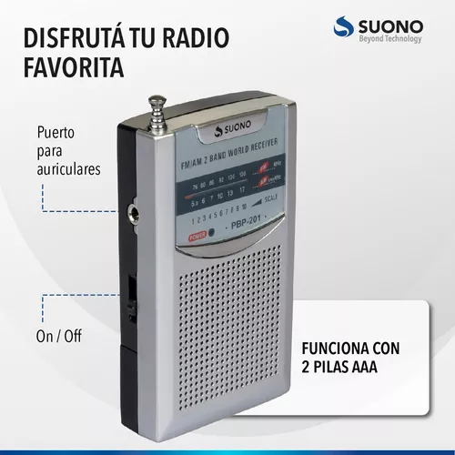 Radio Portatil Am Fm Parlante Con Entrada Aux Con Pilas No Incluidas