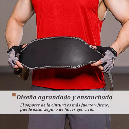 Cinturon Faja Cuero Pesas Crossfit Gym Fit Acojinada Premium