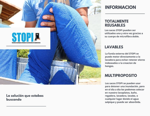 Imagen 7 de 10 de Evita Inundaciones. Paquete 2 Stopi Esmeralda Plus