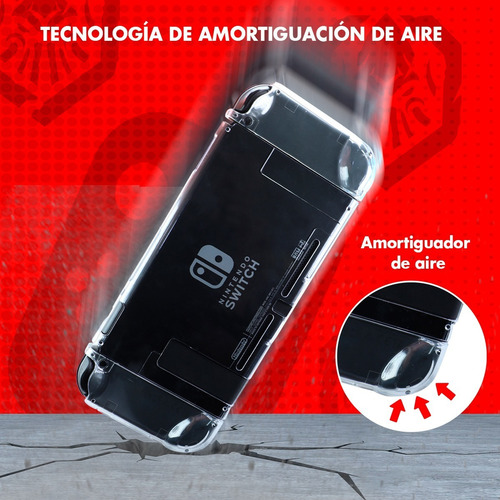 Kit Para Switch Estuche Protector Accesorios Mica