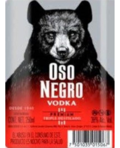 Pack De 6 Vodka Oso Negro 200 Ml