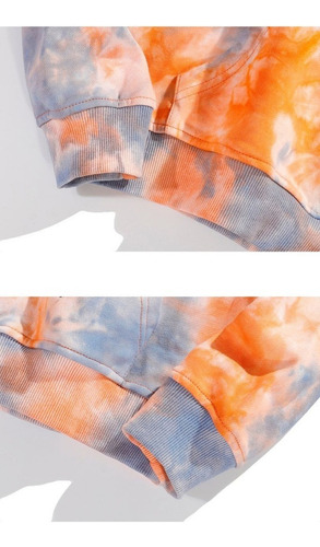 Sudadera Con Capucha 85% Algodón Tie Dye Hombres Sudaderas C