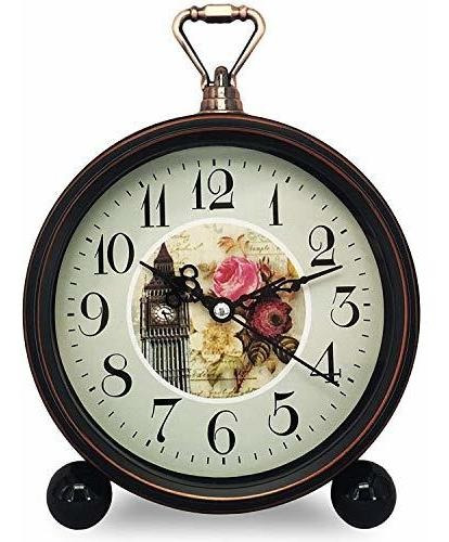 Reloj Despertador Vintage Reloj Analógico De Cuarzo, Torre