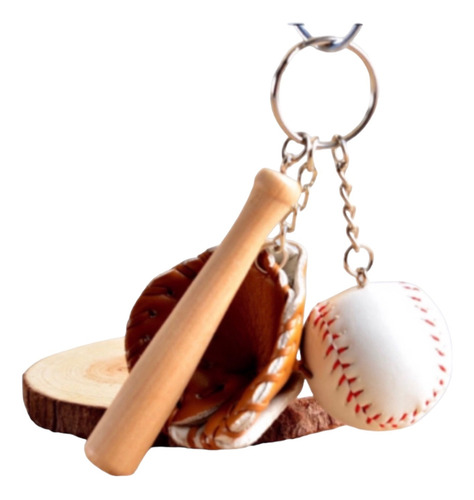 Llavero Baseball Beisbol Guante Pelota Y Bat Regalo 