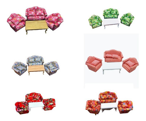 1:12 Muebles De Casa De Muñecas Sofá Accesorios Estilo A