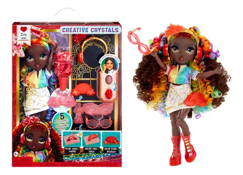 Muñeca De Moda Rainbow High Iris 28 Cm Con Kit Diy Cristal