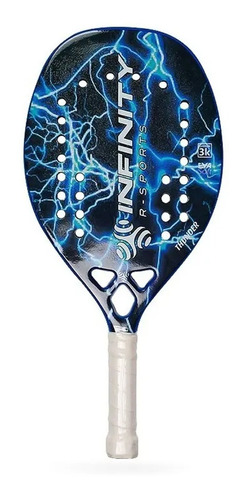 Raquete TĂȘnis Praia 100% Carbono 3k Faces Black Eva Azul