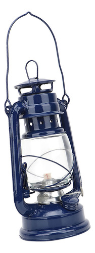 Blue Vintage Kerosene Iron Lantern Oil Party Pub Decoration