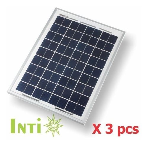 Panel Solar 10w Policristalino (18 V - 0.556 A) Psp10w X3pcs