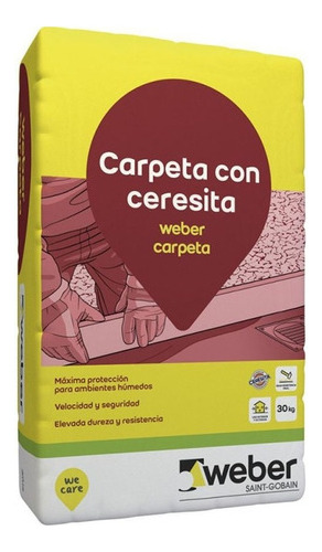 Premezcla Weber Carpeta 30k Piso Con Ceresita Niveladora Mm