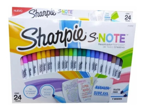 Marcador Resaltador De Texto Sharpie S Note 24 Piezas 