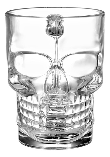 Paquete De 6 Tazas De De Cristal De Calavera De 17 Oz Con As