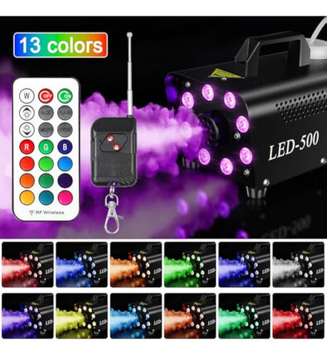Máquina De Humo Mejorada Con 13 Coloridas 8 Luces