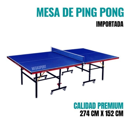 Mesa De Ping Pong  Con Medidas Reglamentarias 