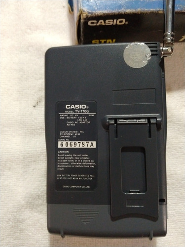 Tv Portátil Casio Modelo Tv-770 - Funcionando - Coleção