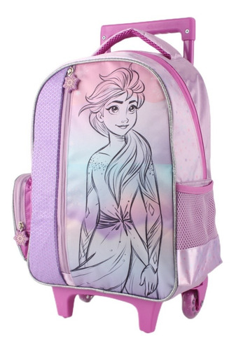 Mochila Frozen Lentejuelas Con Ruedas Disney Niñas