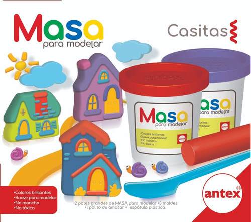 Masa Para Moldear Modelo Casitas De  Antex