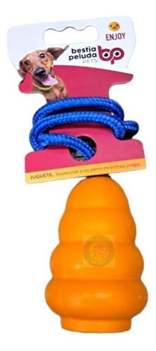 Juguete Jumper Rellenable Dosificador Alimento C/ Soga Perro Color Naranja