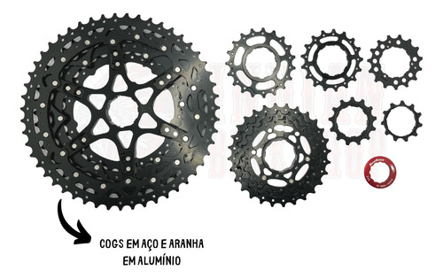 Cassete 12v Sunrace Mz800 11/51 1x12 Serve Shimano M6100 Mtb