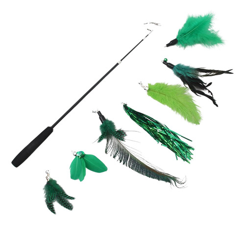 Juego Interactivo De Juguetes De Plumas Para Gatos, Caña De