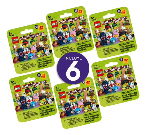 Série 27 de minifiguras LEGO® (pacote com 6) 66795; pacote múltiplo de bonecos surpresa colecionáveis