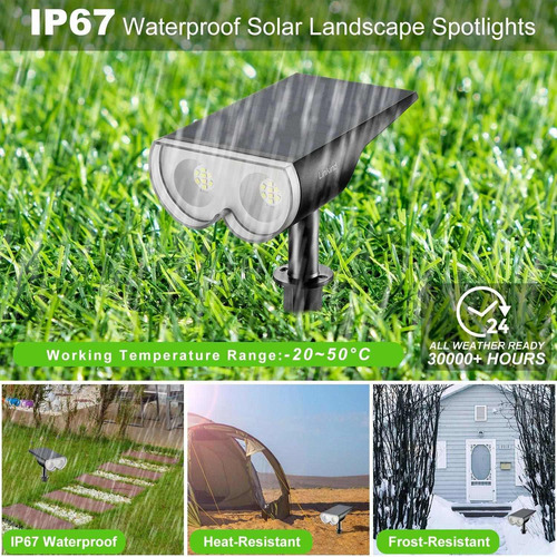 Focos Solares De Paisaje De 16 Led, Luces De Punto De L...