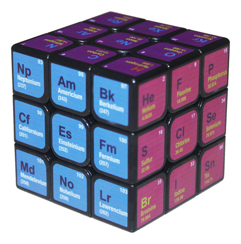 Tabla Periódica De Elementos Químicos Cúbicos Multifuncional