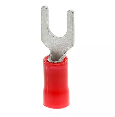 Terminal Preaislado Horquilla 3 Mm Rojo Pack X100 Fusse Stg