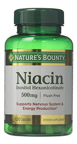 Nature's Bounty Flush Free Niacina 500 Mg, 240 Cápsulas (2 B