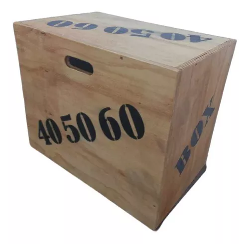 Cajón Crossfit de Madera Doble Refuerzo 50 x 60 x 75 cm (Importado)