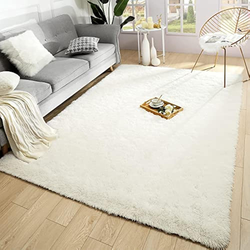 Merelax Suave Y Moderna Alfombra Peluda Grande Para Interior