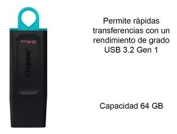 Pendrive Kingston Datatraveler Exodia Dtx/64 64gb 3.2