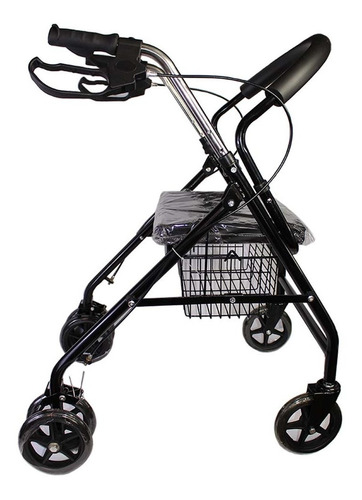 Imagen 2 de 4 de Andador Ortopédico Plegable 6 Ruedas Con Asiento Premium