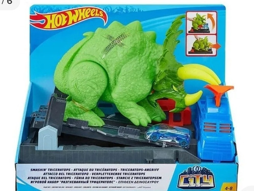 Hot Wheels Dinosaurio Triceratops Destructor